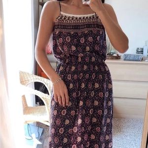 Sea NY printed silk maxi dress.